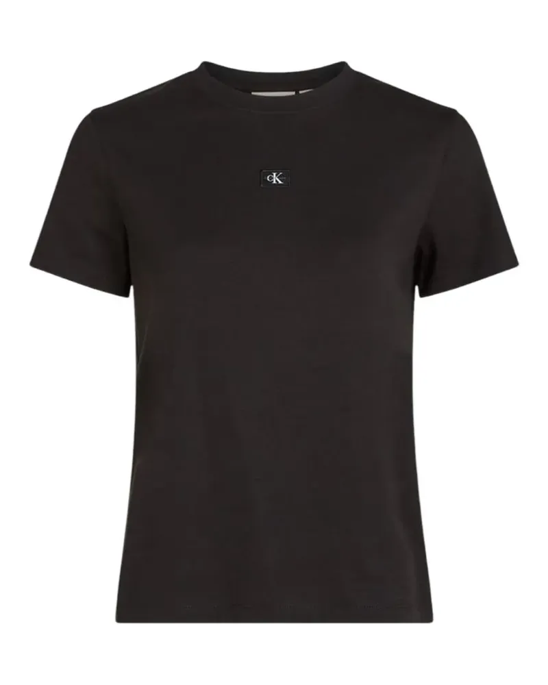 Calvin Klein logo-appliqué T-shirt - Schwarz Schwarz