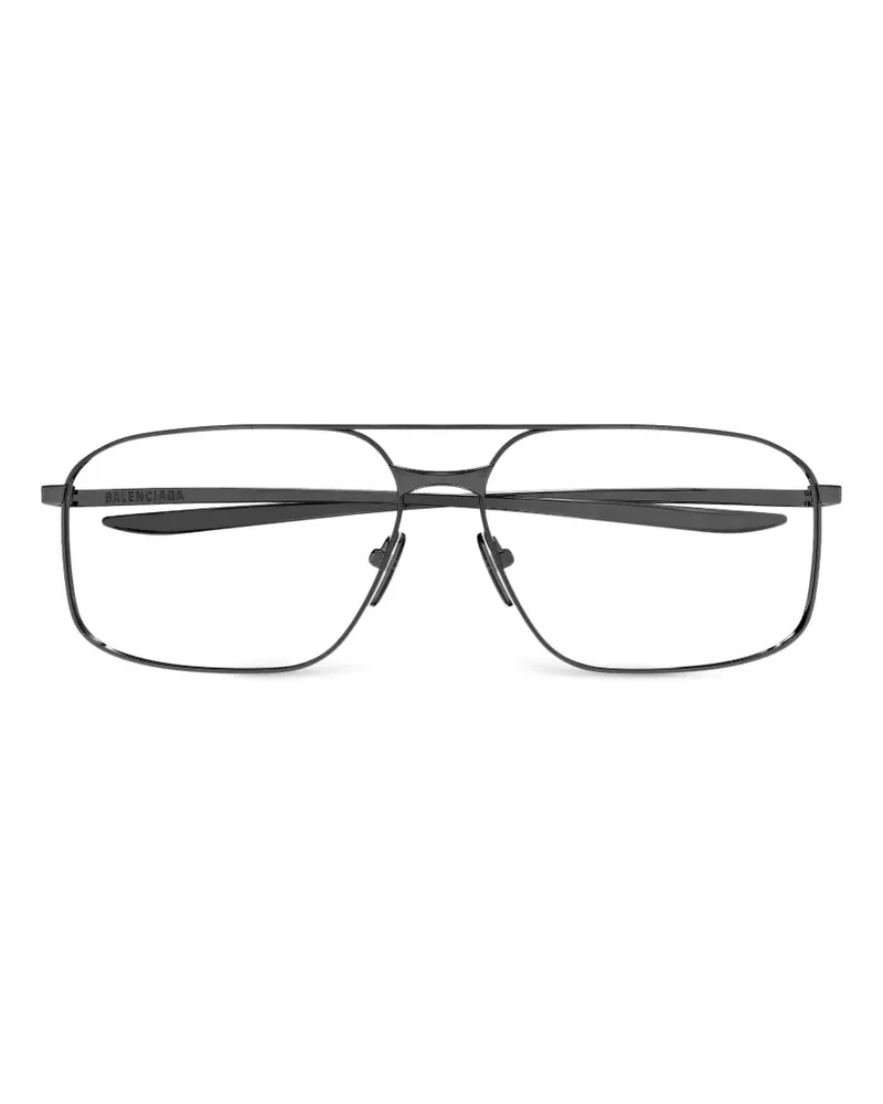 Balenciaga Eckige Brille - Schwarz Schwarz