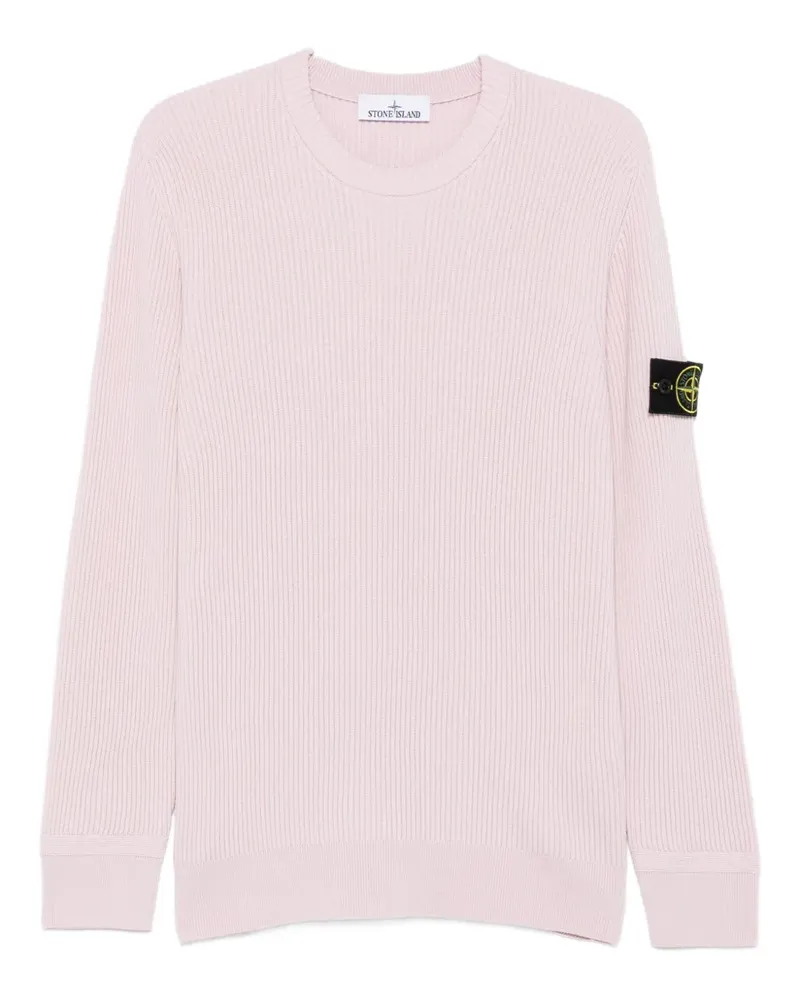 Stone Island Gerippter Pullover - Rosa Rosa