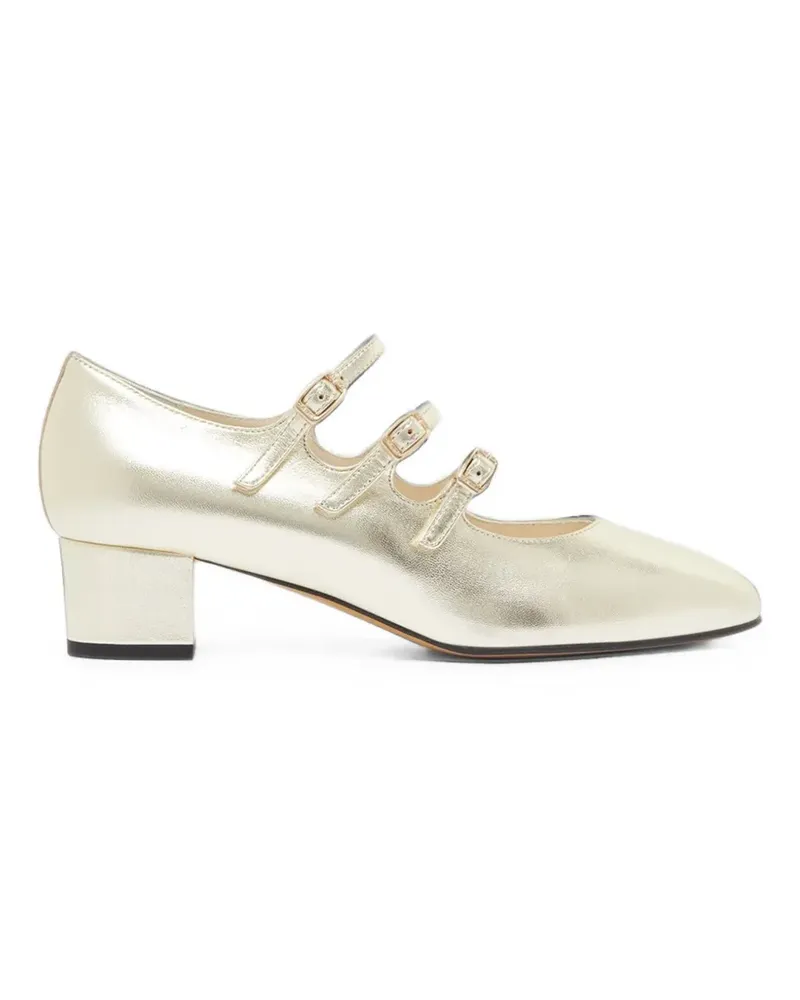 Carel Kina Pumps mit drei Riemen - Gold Gold