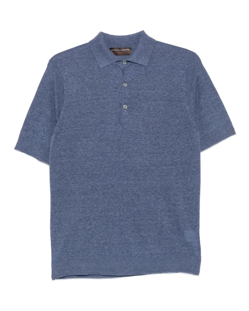 Filippo de Laurentiis Gestricktes Poloshirt - Blau Blau