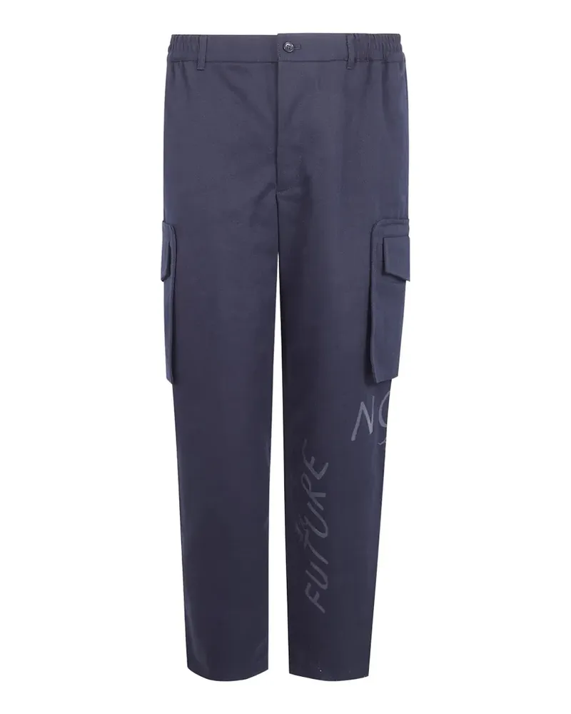 Comme des Garçons Cargohose mit Slogan-Print - Blau Blau