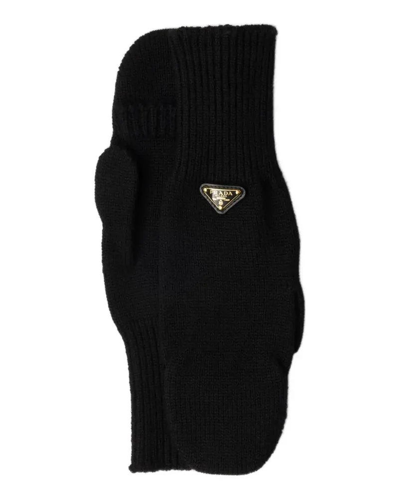 Prada wool mittens - Schwarz Schwarz