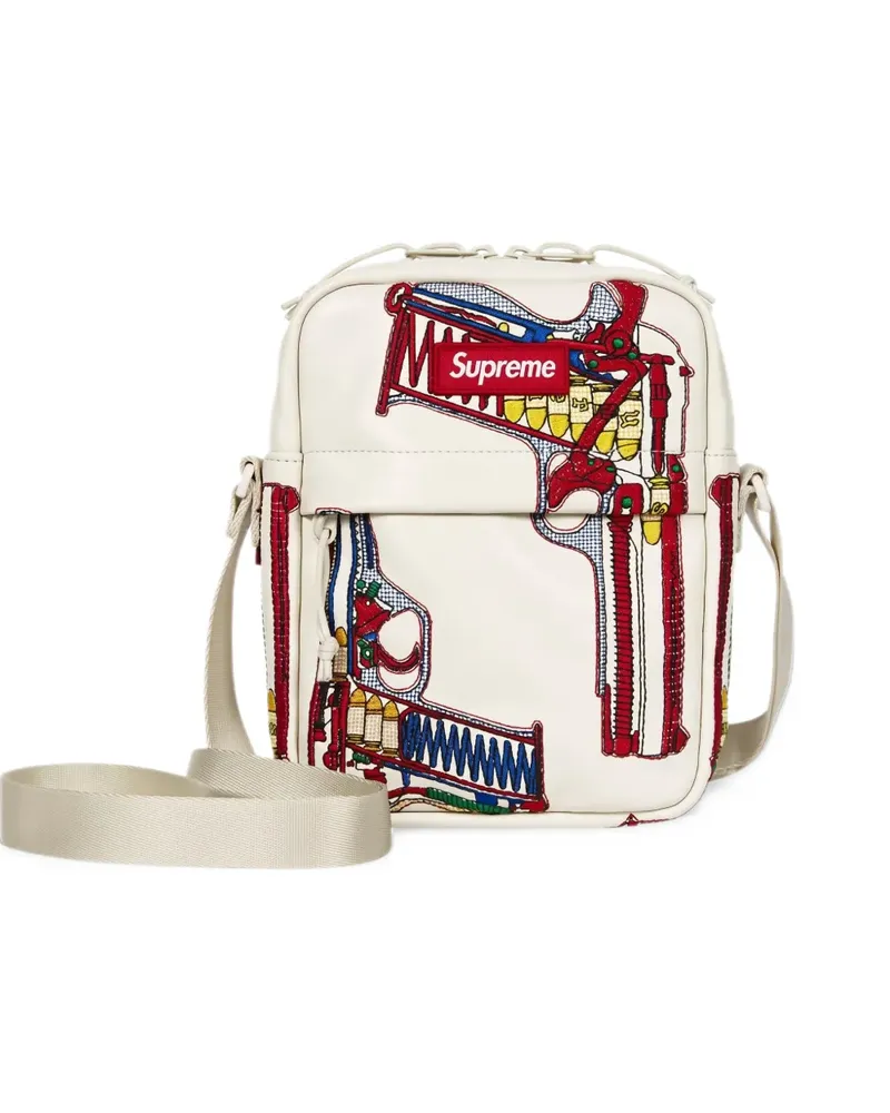 Supreme Being Guns Kuriertasche mit Stickerei - Weiß Weiß