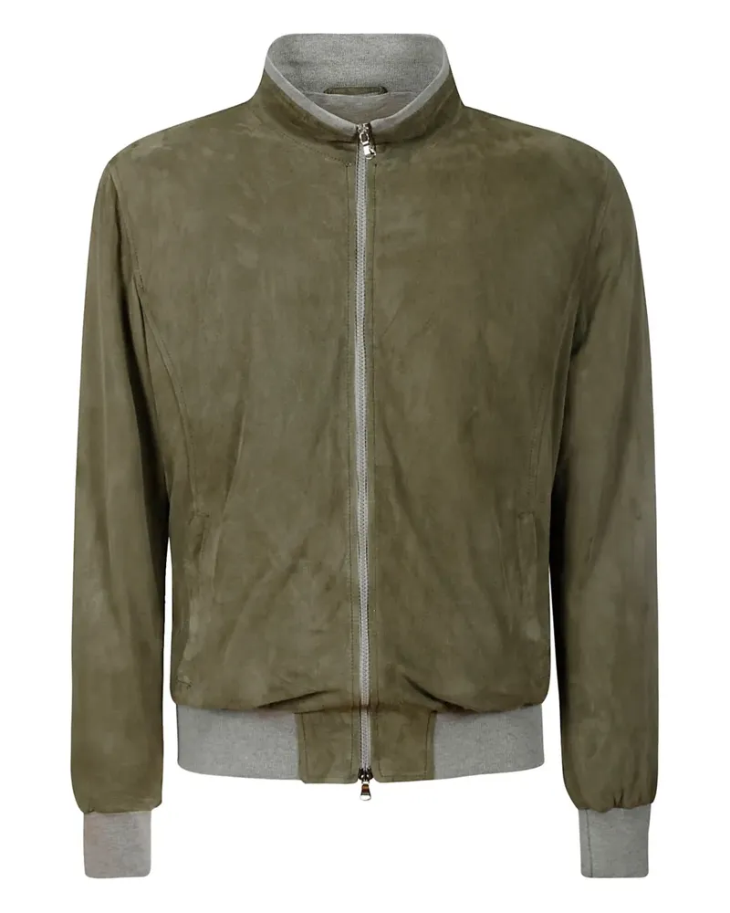 BARBA Wildlederjacke mit Reißverschluss - Grün Grün