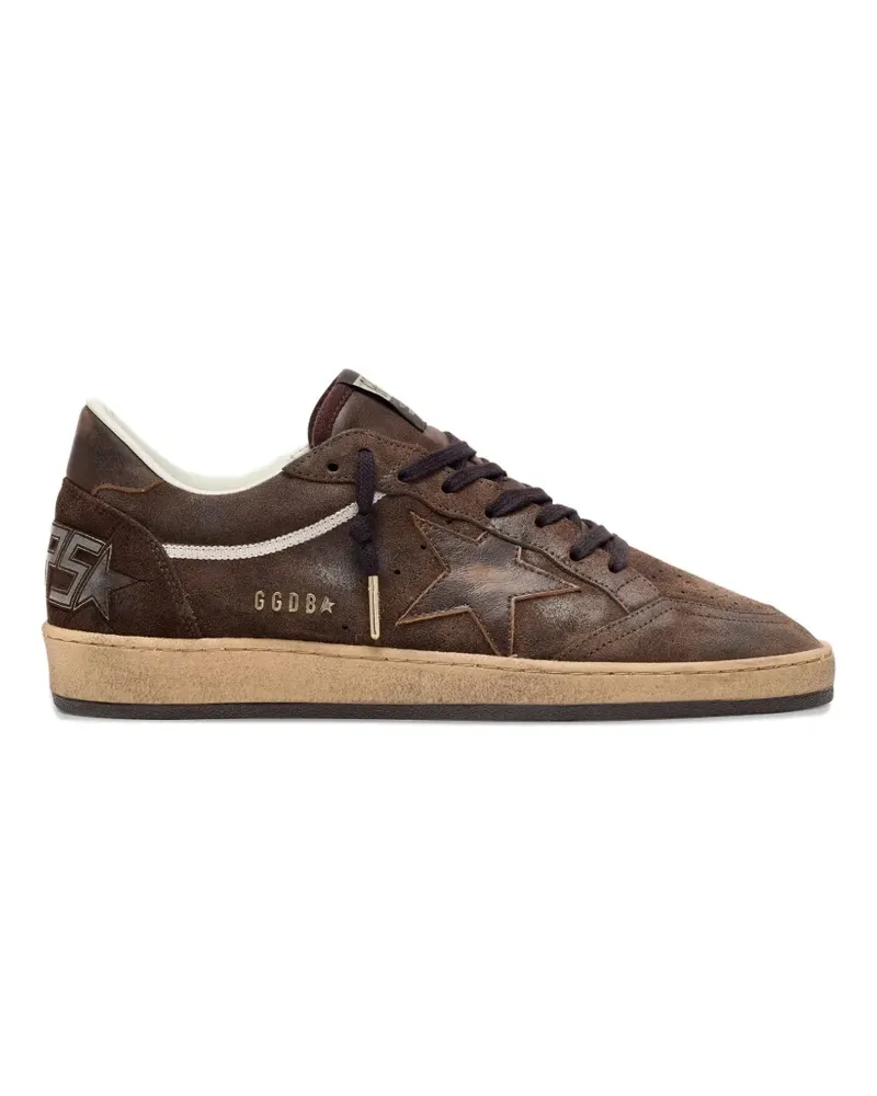 Golden Goose Ballstar suede upper toe and spur-leather tongue star and heel - Braun Braun