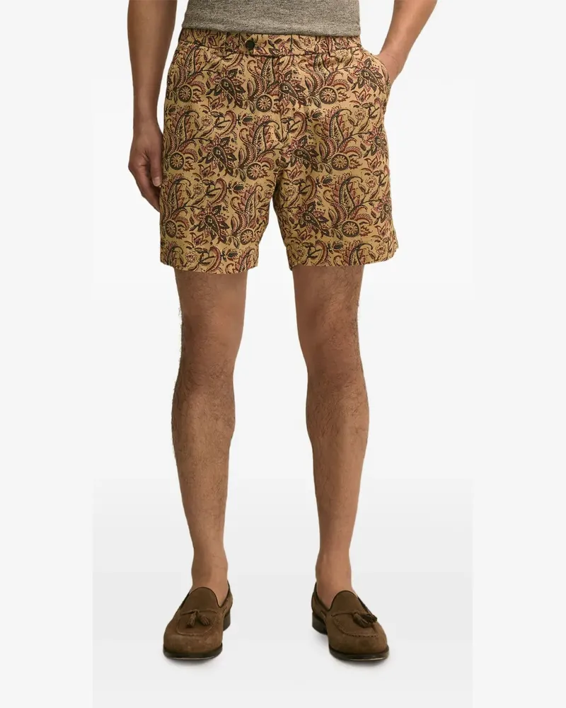 Brooks Brothers paisley-print shorts - Nude Nude