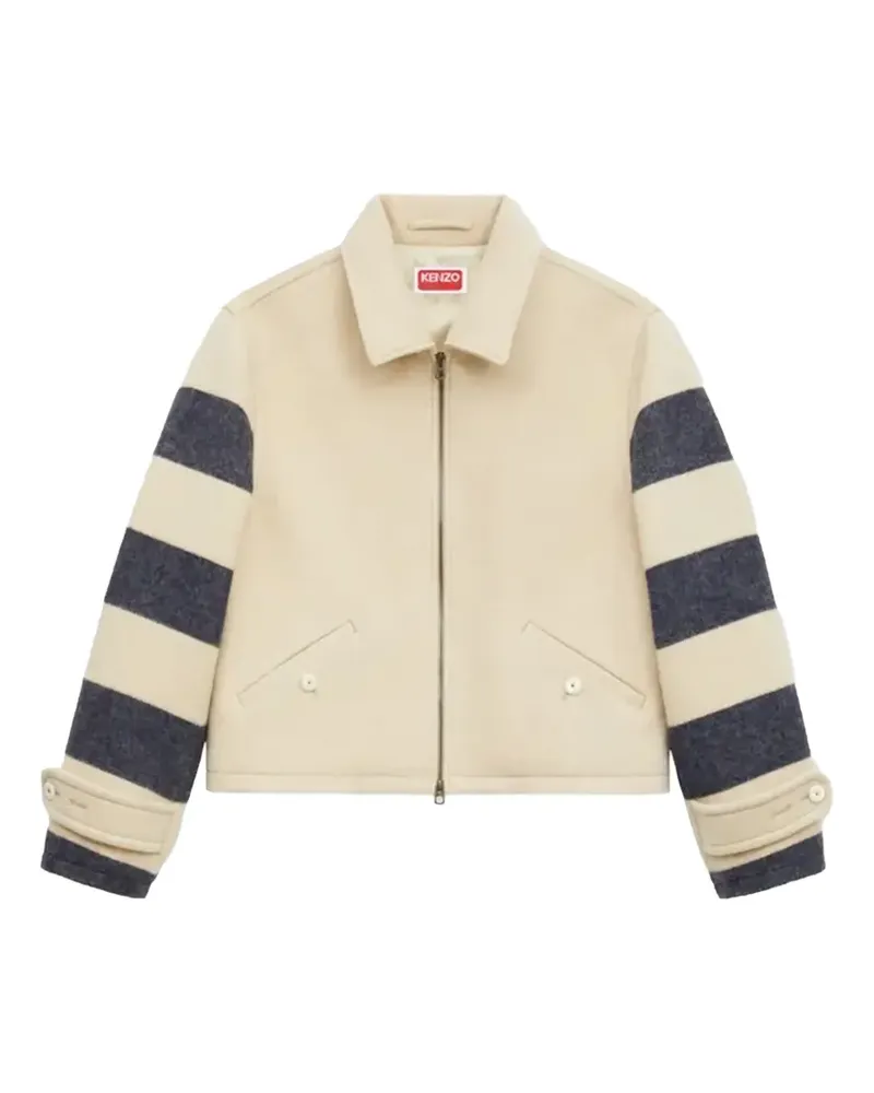 Kenzo striped-sleeve jacket - Nude Nude