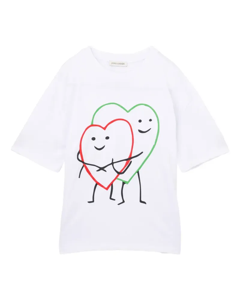 Joshua Sanders T-Shirt mit grafischem Print - Weiß Weiß