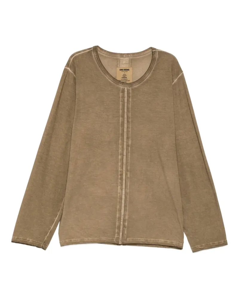 Uma Wang Langarmshirt mit sichtbaren Nähten - Braun Braun