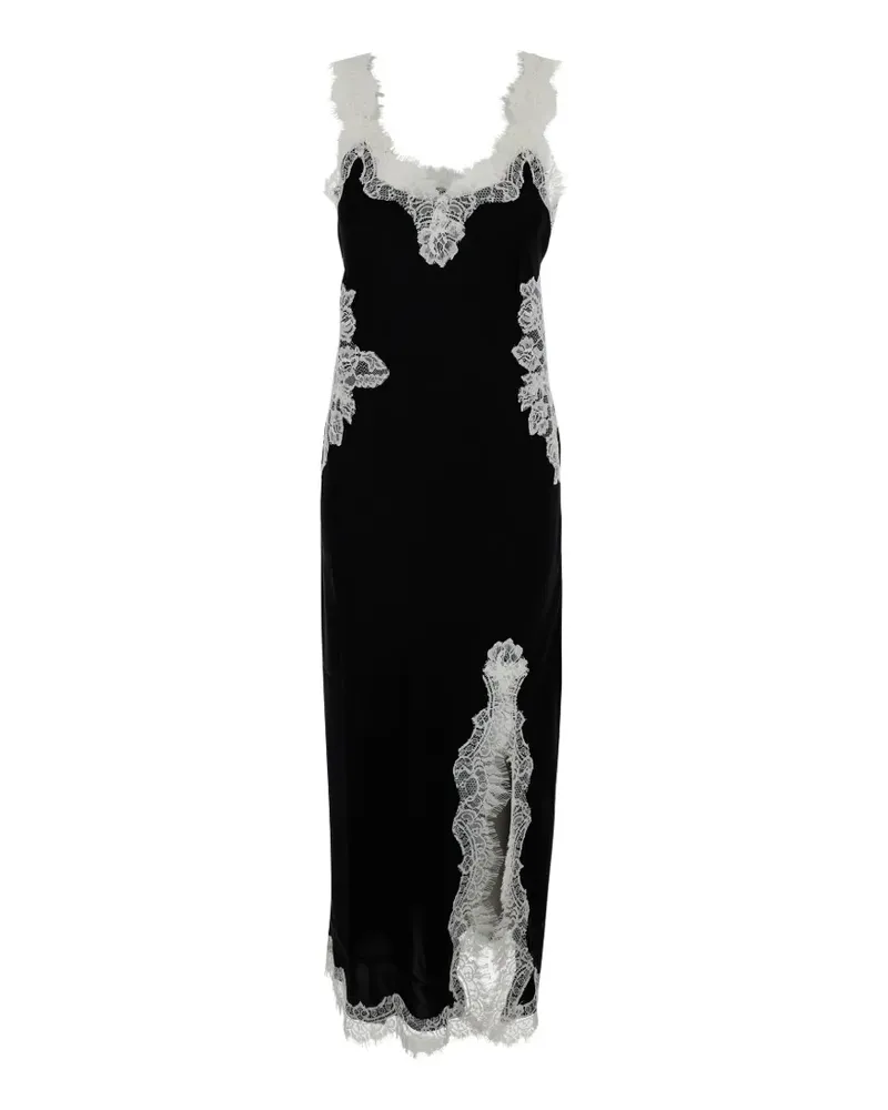 Gold Hawk Clothing Harper lace-trim silk maxi dress - Schwarz Schwarz