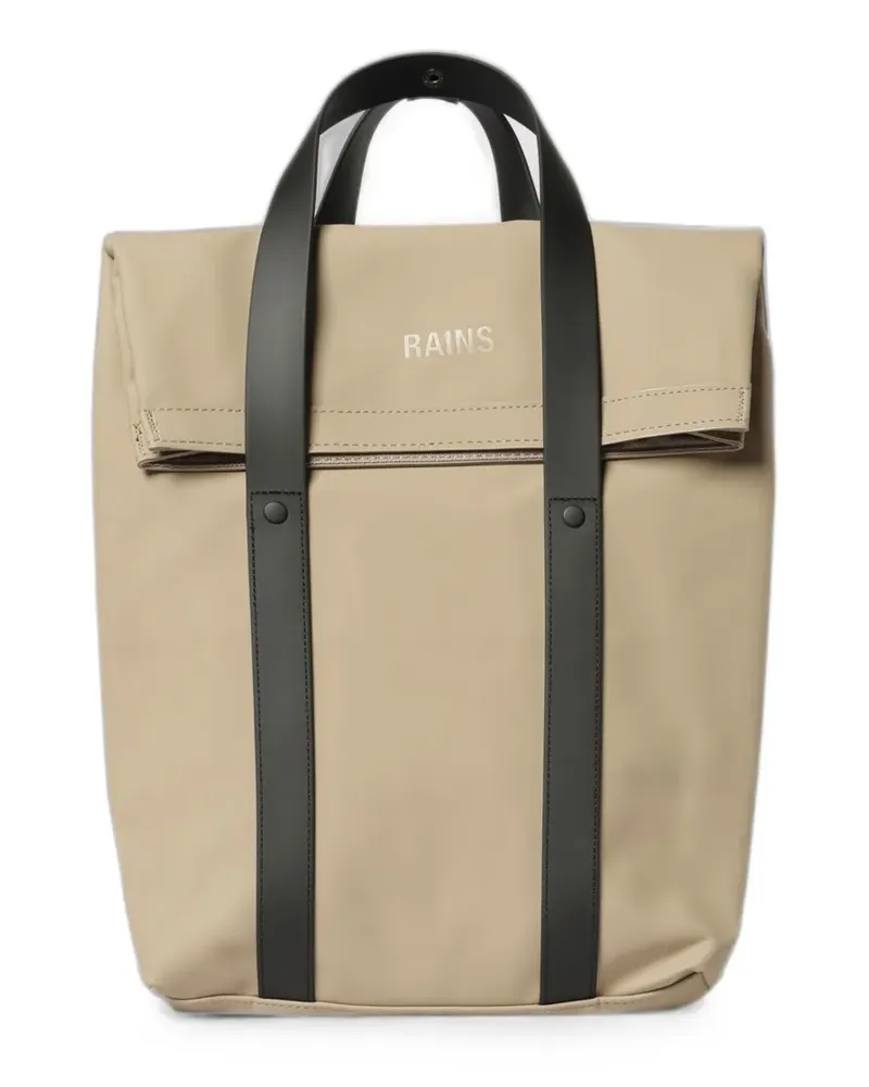 RAINS mini two-way foldover backpack - Nude Nude