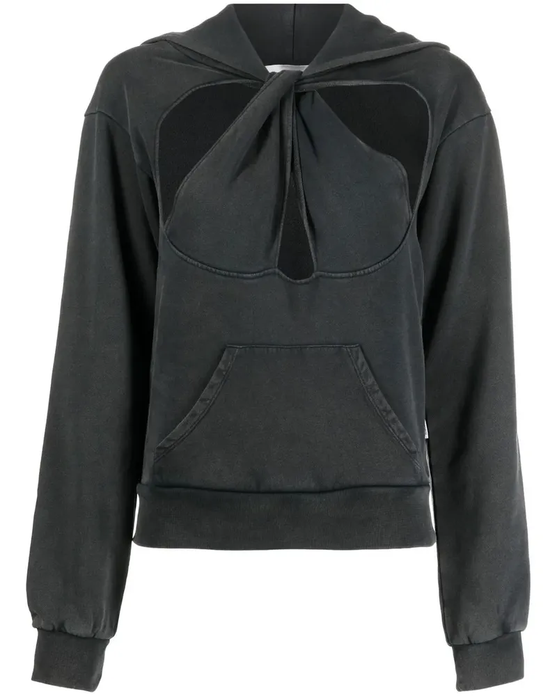 COPERNI Kapuzenpullover mit Cut-Outs - Schwarz Schwarz