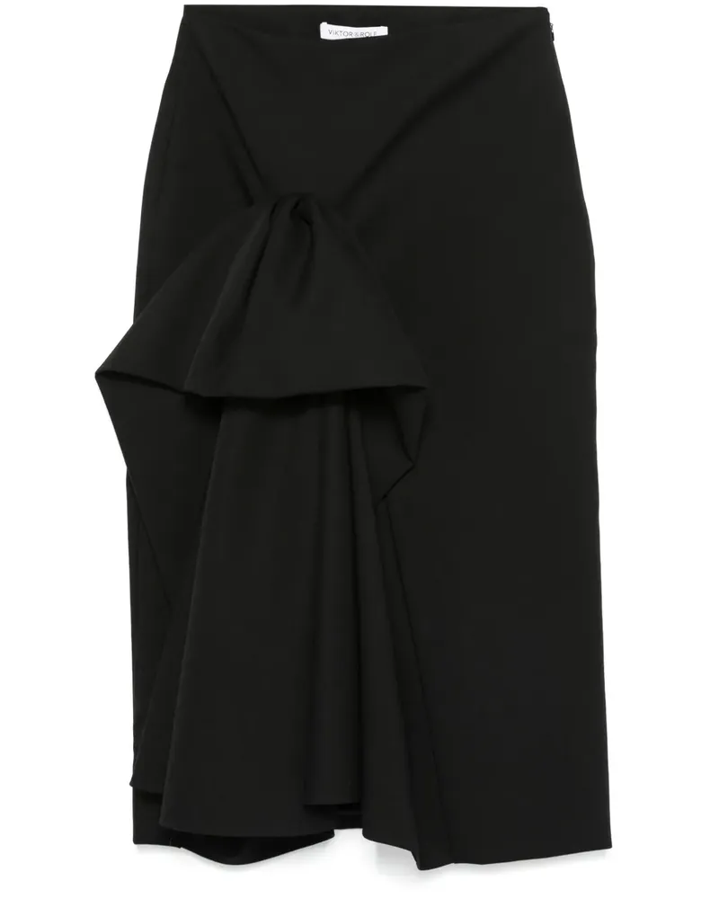 Viktor & Rolf Midirock mit Rüschendetail - Schwarz Schwarz