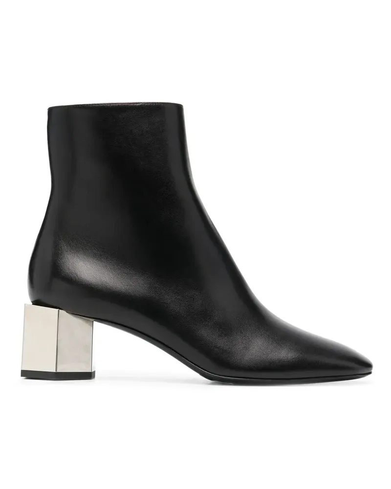OFF-WHITE Stiefeletten mit Metallic-Absatz - Schwarz Schwarz