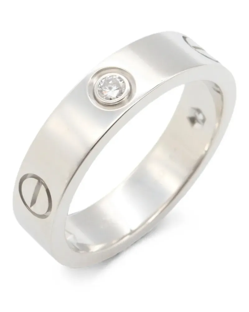 Cartier 2010s Love Ring mit Diamant - Silber Silber