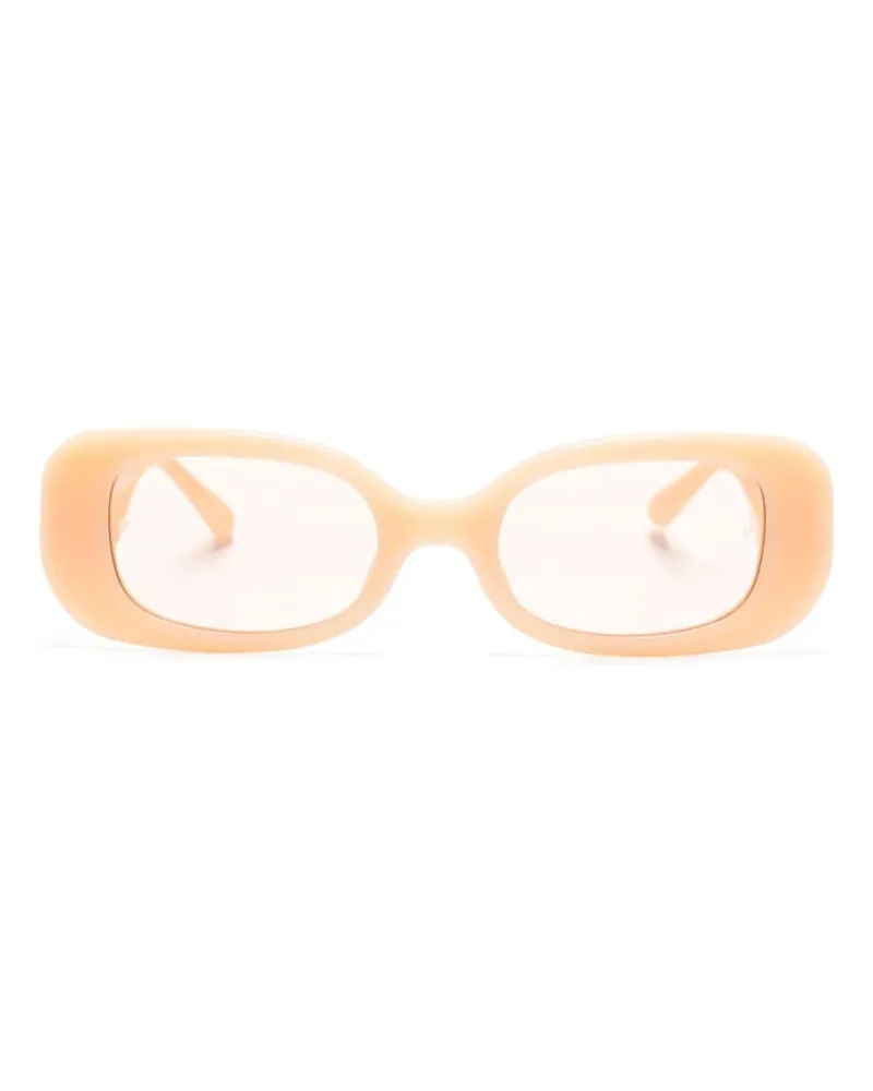 Linda Farrow Lola Sonnenbrille mit eckigem Gestell - Nude Nude