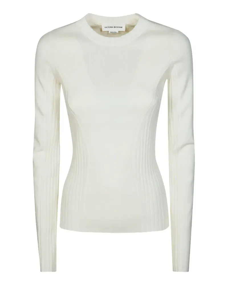 Victoria Beckham long-sleeve ribbed T-shirt - Nude Nude