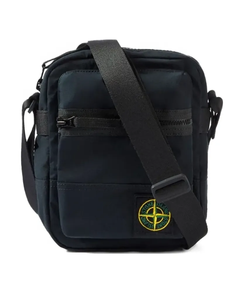 Stone Island Schultertasche mit Reißverschluss - Schwarz Schwarz