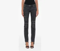 Jeans in Distressed-Optik - Schwarz