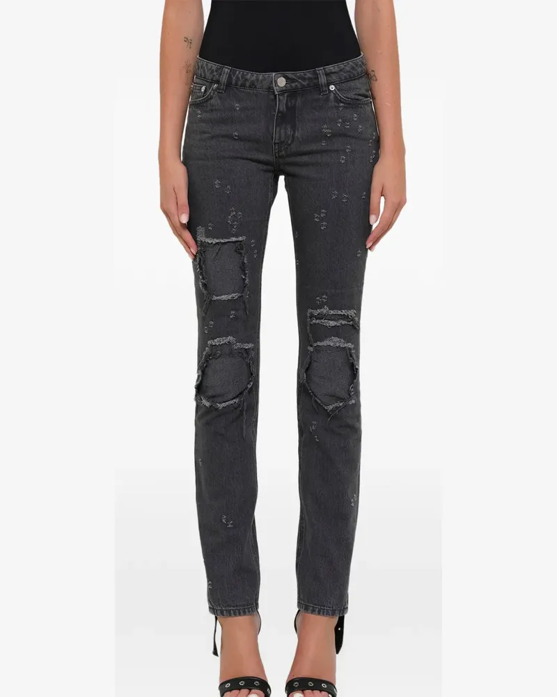 Givenchy Jeans in Distressed-Optik - Schwarz Schwarz