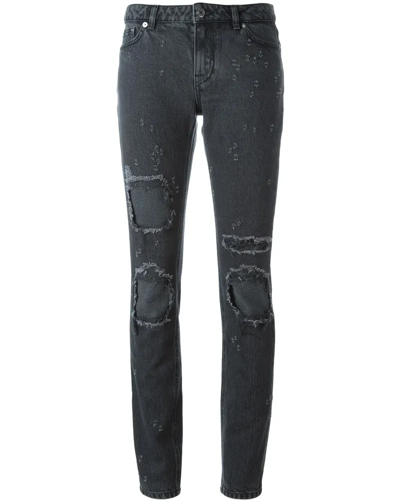 Givenchy Jeans in Distressed-Optik - Schwarz Schwarz