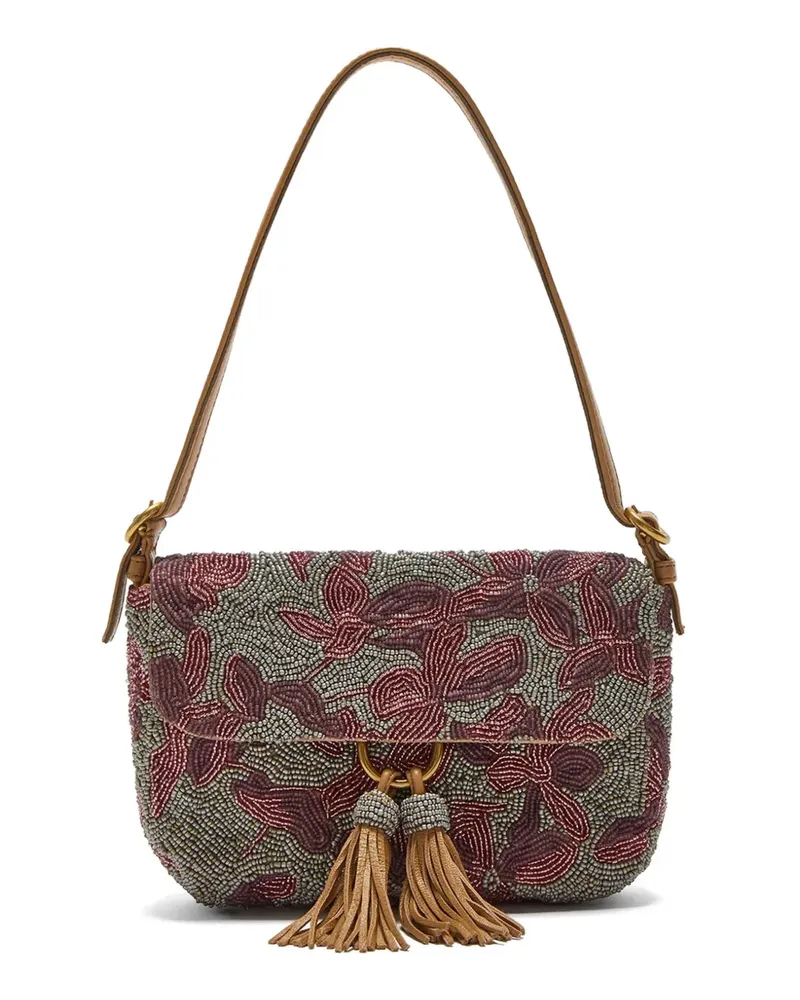 Maliparmi Schultertasche mit Perlen - Rosa Rosa