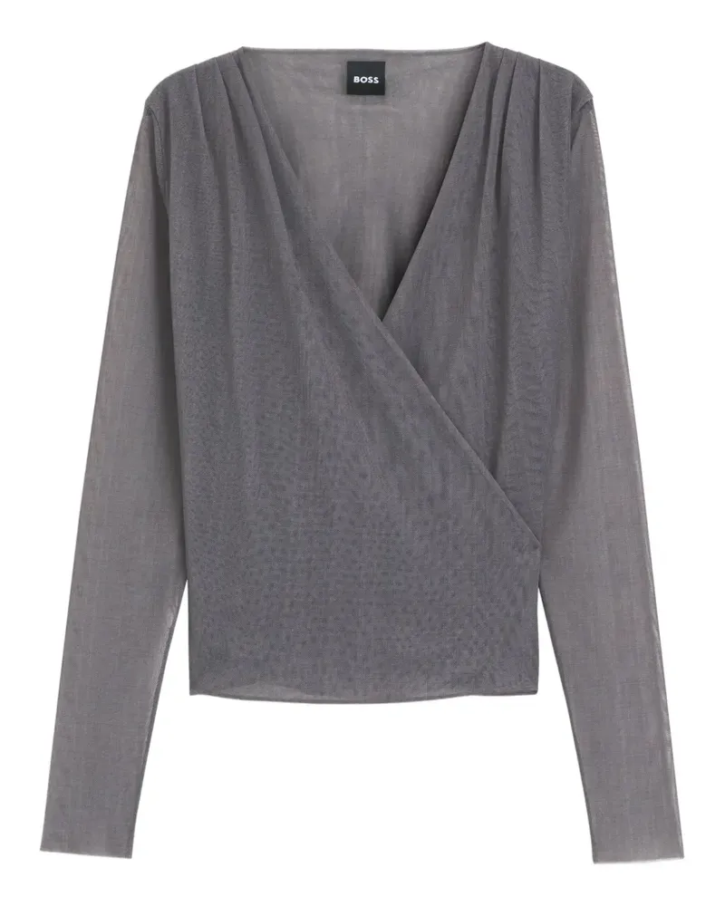 HUGO BOSS Gewickeltes Oberteil - Grau Grau