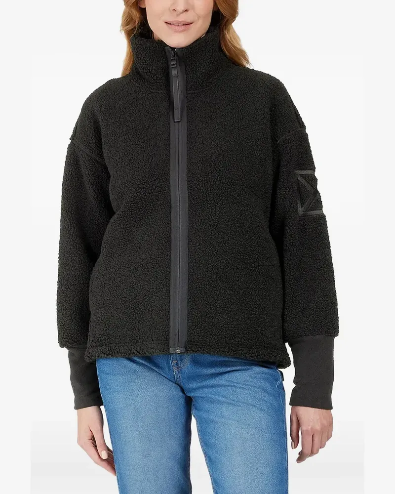 Didriksons 1913 Mella sherpa zip-up jacket - Schwarz Schwarz