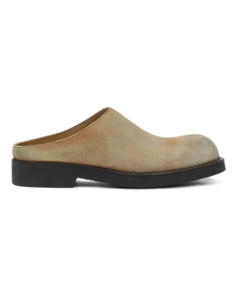 Maison Margiela Ausgeblichene Biker Mules aus Wildleder - Nude Nude