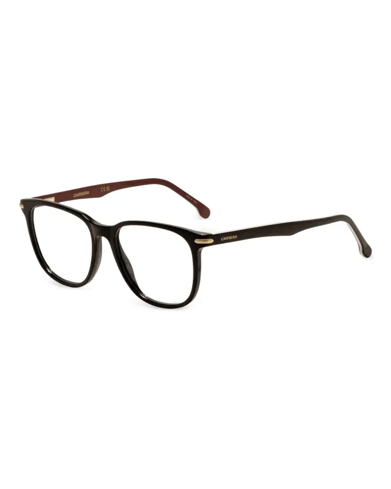 Carrera Gestreifte Brille mit eckigem Gestell - Schwarz Schwarz