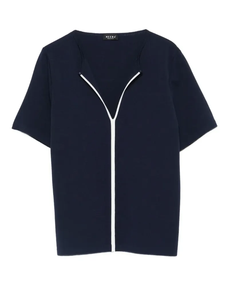 NEERA V-neck T-shirt - Blau Blau