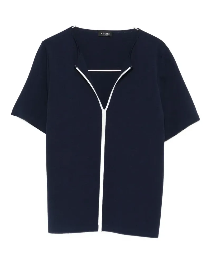 NEERA V-neck T-shirt - Blau Blau