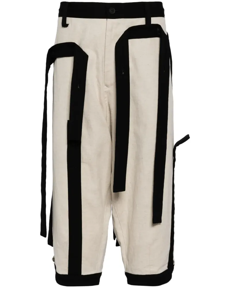 Yohji Yamamoto Bermudas mit abnehmbarem Riemen - Nude Nude