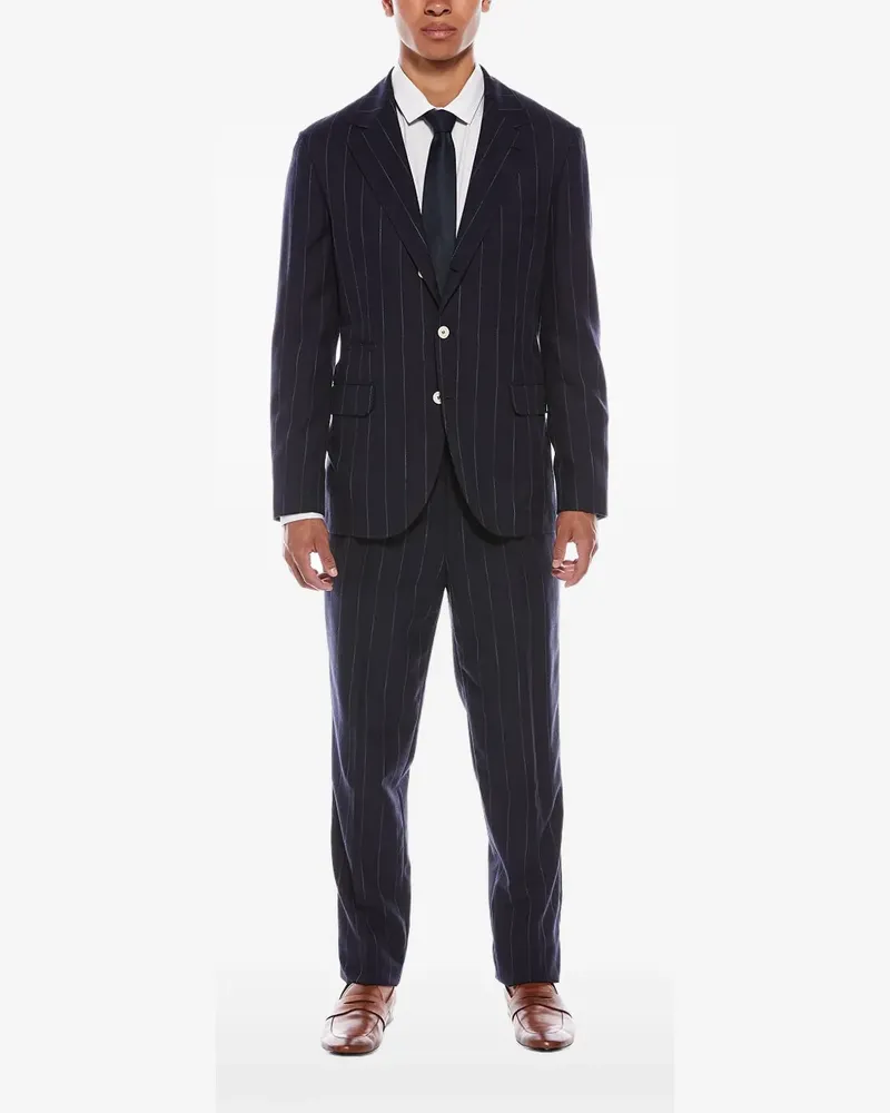 Brunello Cucinelli chalk-stripe suit - Blau Blau
