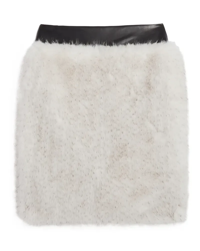 APPARIS Aspen faux-fur skirt - Nude Nude