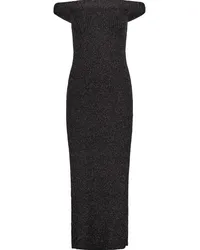 Totême Schulterfreies Strickkleid Schwarz