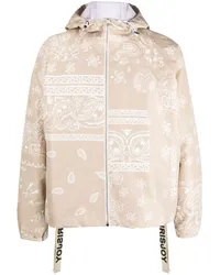 KHRISJOY Kapuzenjacke mit Paisley-Stickerei Nude