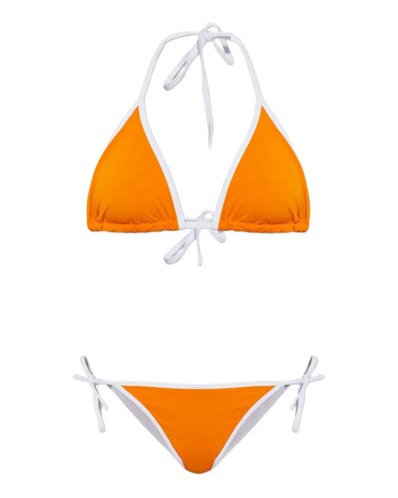 Maison Margiela contrast-trim bikini - Orange Orange