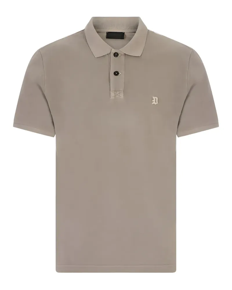 Dondup logo-embroidered polo shirt - Nude Nude