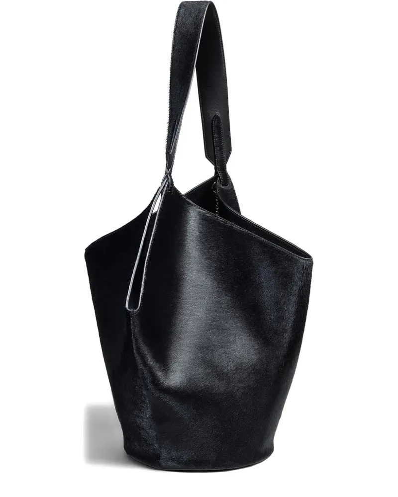 KHAITE chain-detail leather tote bag - Schwarz Schwarz