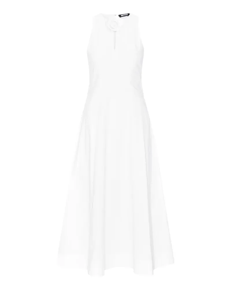 ROTATE Birger Christensen Ärmelloses Midikleid mit Blumen - Weiß Weiß