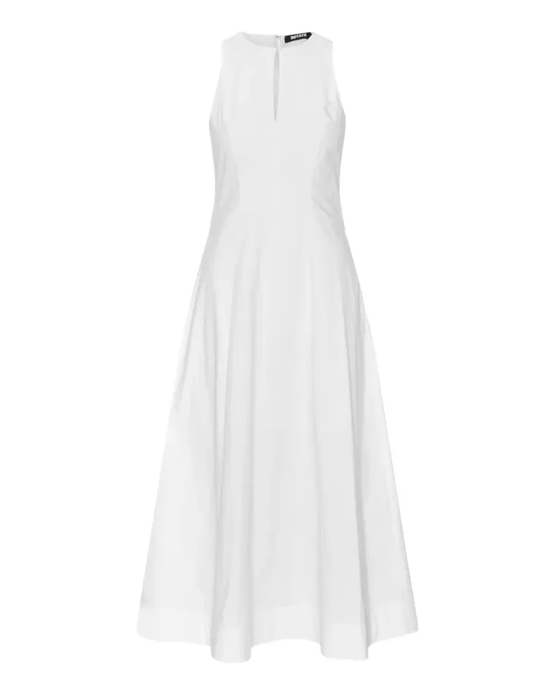 ROTATE Birger Christensen Ärmelloses Midikleid mit Blumen - Weiß Weiß