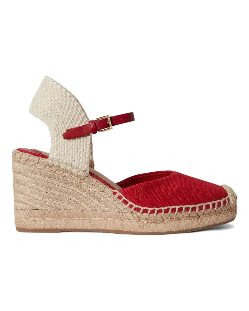 Ralph Lauren Robby buckle-fastening wedge espadrilles - Rot Rot
