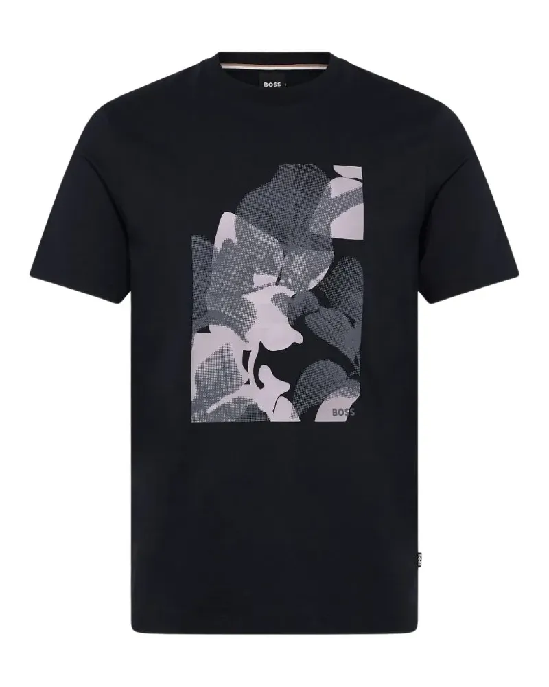 HUGO BOSS T-Shirt mit grafischem Print - Schwarz Schwarz