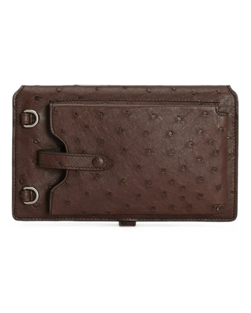 Dolce & Gabbana Umhängetasche aus Straußenleder - Braun Braun