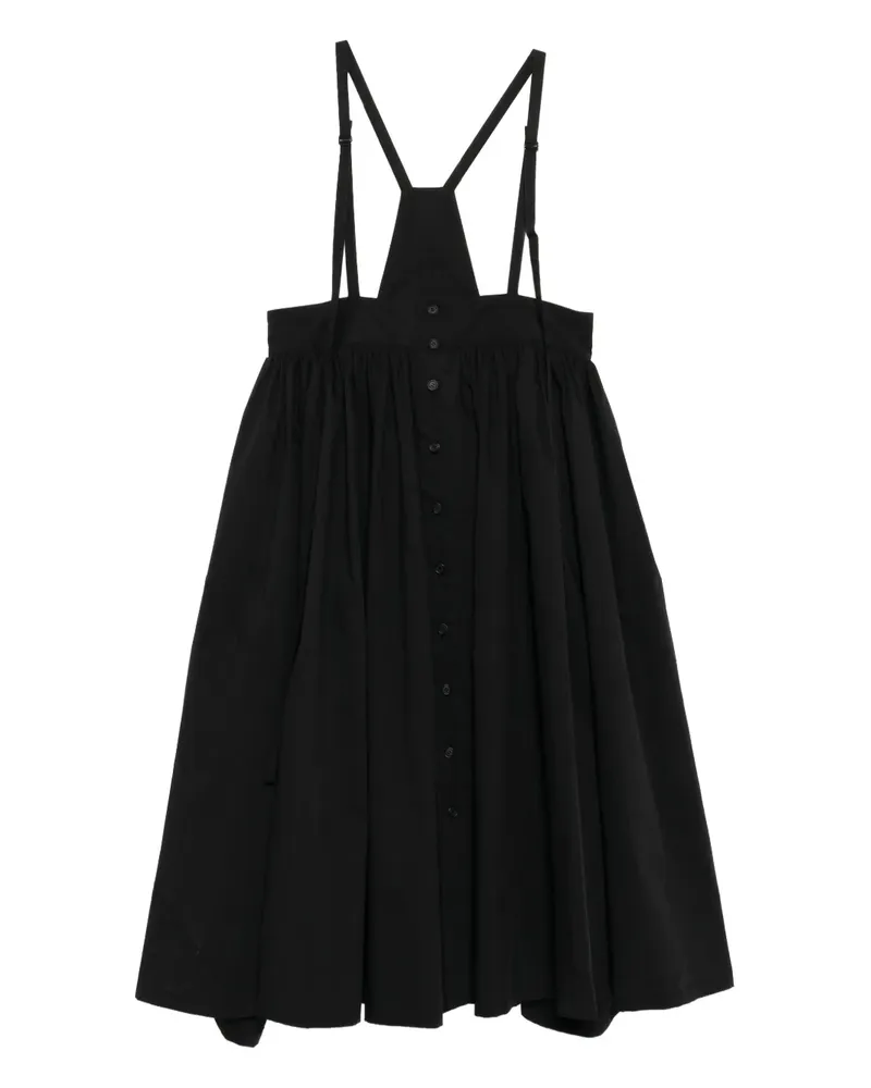 Yohji Yamamoto Ta/pe suspender skirt - Schwarz Schwarz