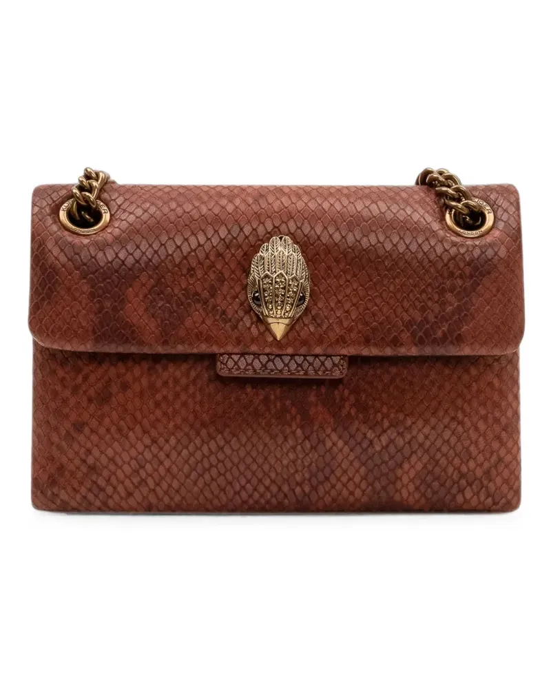Kurt Geiger Mini Kensington Schultertasche mit Schlangenleder-Effekt - Braun Braun