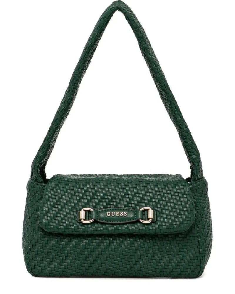 Guess Gewebte Schultertasche - Grün Grün