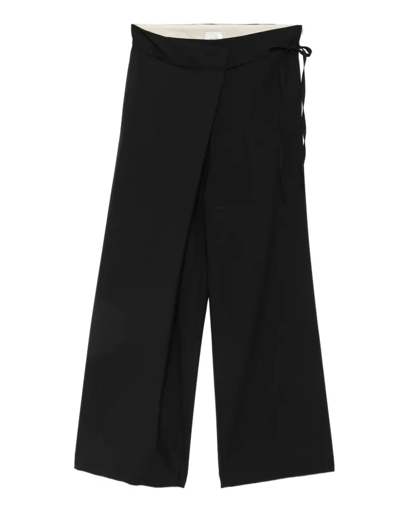 ALYSI wrap-style trousers - Schwarz Schwarz
